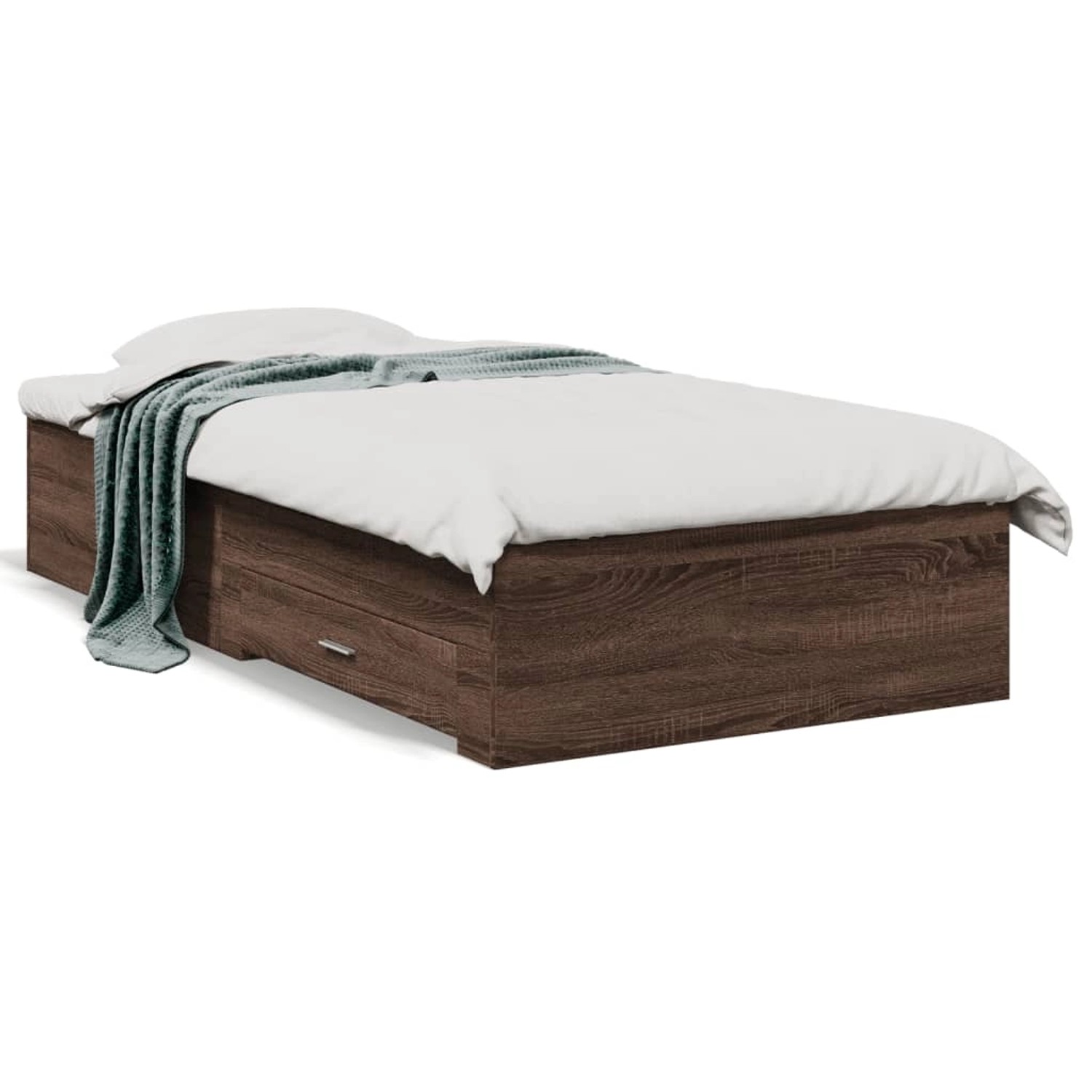 vidaXL Bettgestell mit Schubladen Braun Eichen-Optik 90x190 cm 3280439 günstig online kaufen
