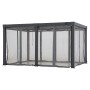 Sunjoy Netz für Matterhorn Multi-Pergola 306x406 cm, grau, als Insektenschutz.