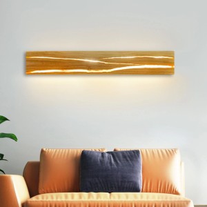 NETTLIFE LED Wandleuchte aus Holz L50cm Braun