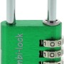 Burg Wächter Zahlenschloss Combi Lock Fun 88 40 Alu, grün, mit 4 Rollen.