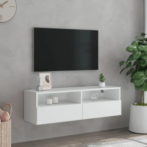 vidaXL TV-Wandschrank Weiß 100x30x30 cm Holzwerkstoff 836882