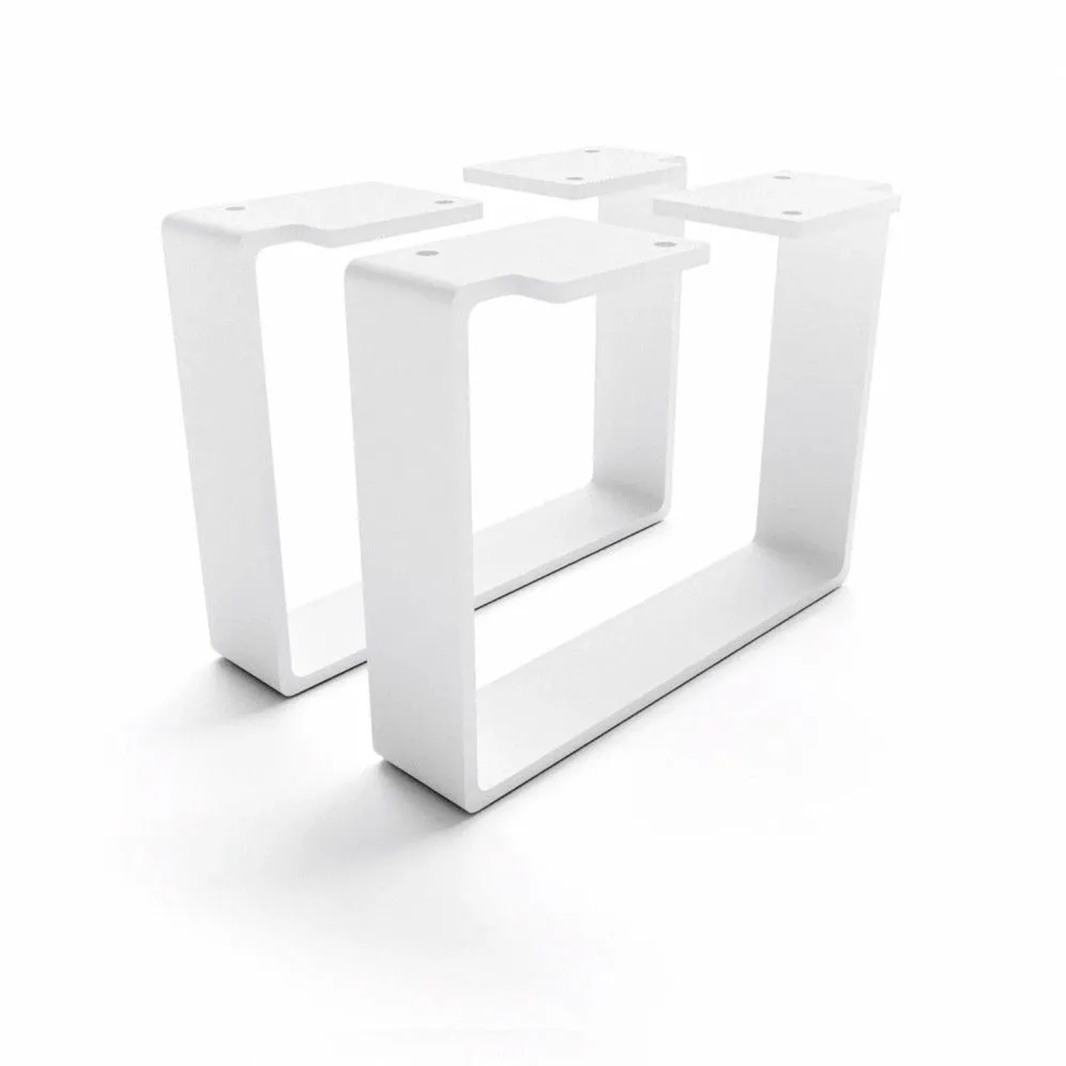 HEVVA Möbelfüße LUXEMBURG 15 cm Hoch 20 cm Tief 2er Set Weiß