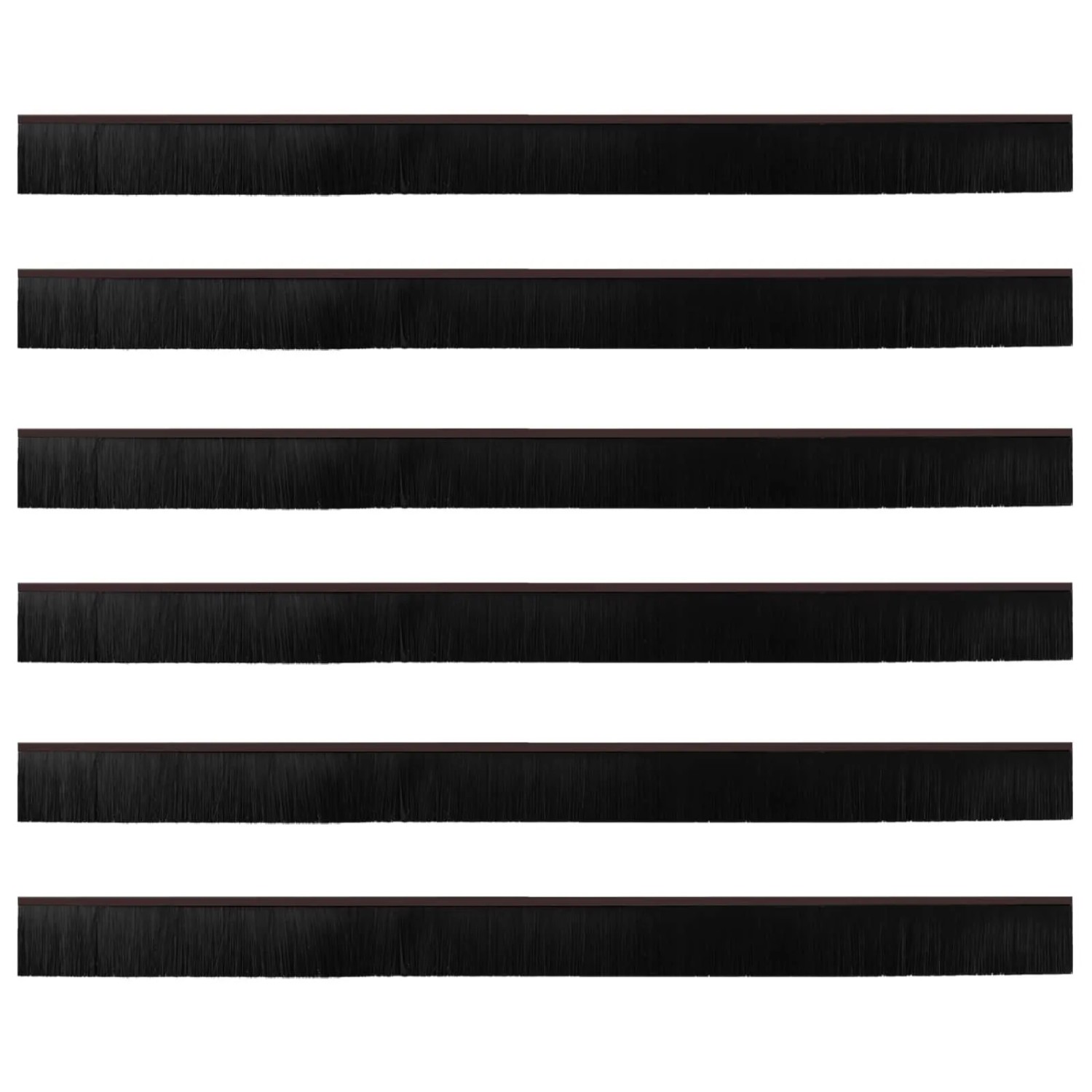 vidaXL Selbstklebende Türbürstendichtungen 6 Stk Braun 100 cm 42019431