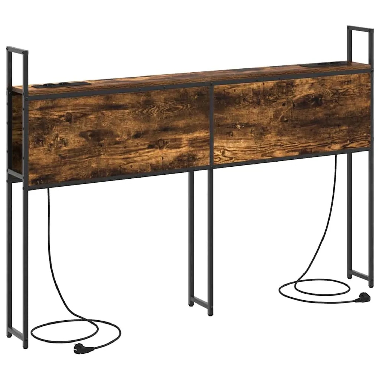 vidaXL Kopfteil mit Stauraum mit Ladestation Räuchereiche 140 cm 859807