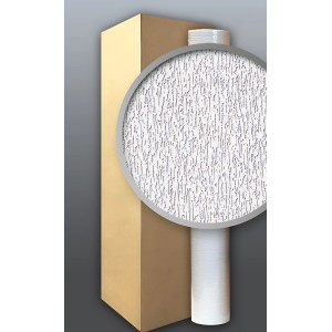 Überstreichbare Vliestapete in Reibeputz-Optik, Weiß, 4 Rollen (106 m²).