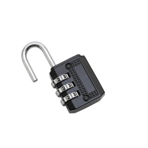 HMF 3506-02 Zahlenschloss Vorhängeschloss 3-Stellig 5 x 3 x 1 cm Schwarz
