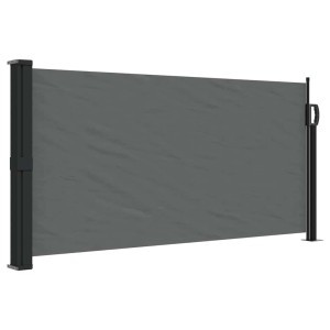 Ausziehbare furnicato Seitenmarkise in Anthrazit, 100x500 cm, für Terrasse & Balkon.