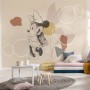 Komar Vliesfototapete Minnie Soft Shapes im Kinderzimmer mit Möbeln.