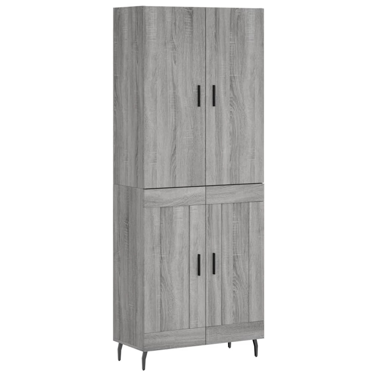 vidaXL Highboard Grau Sonoma 69,5x34x180 cm Holzwerkstoff 3195809 günstig online kaufen