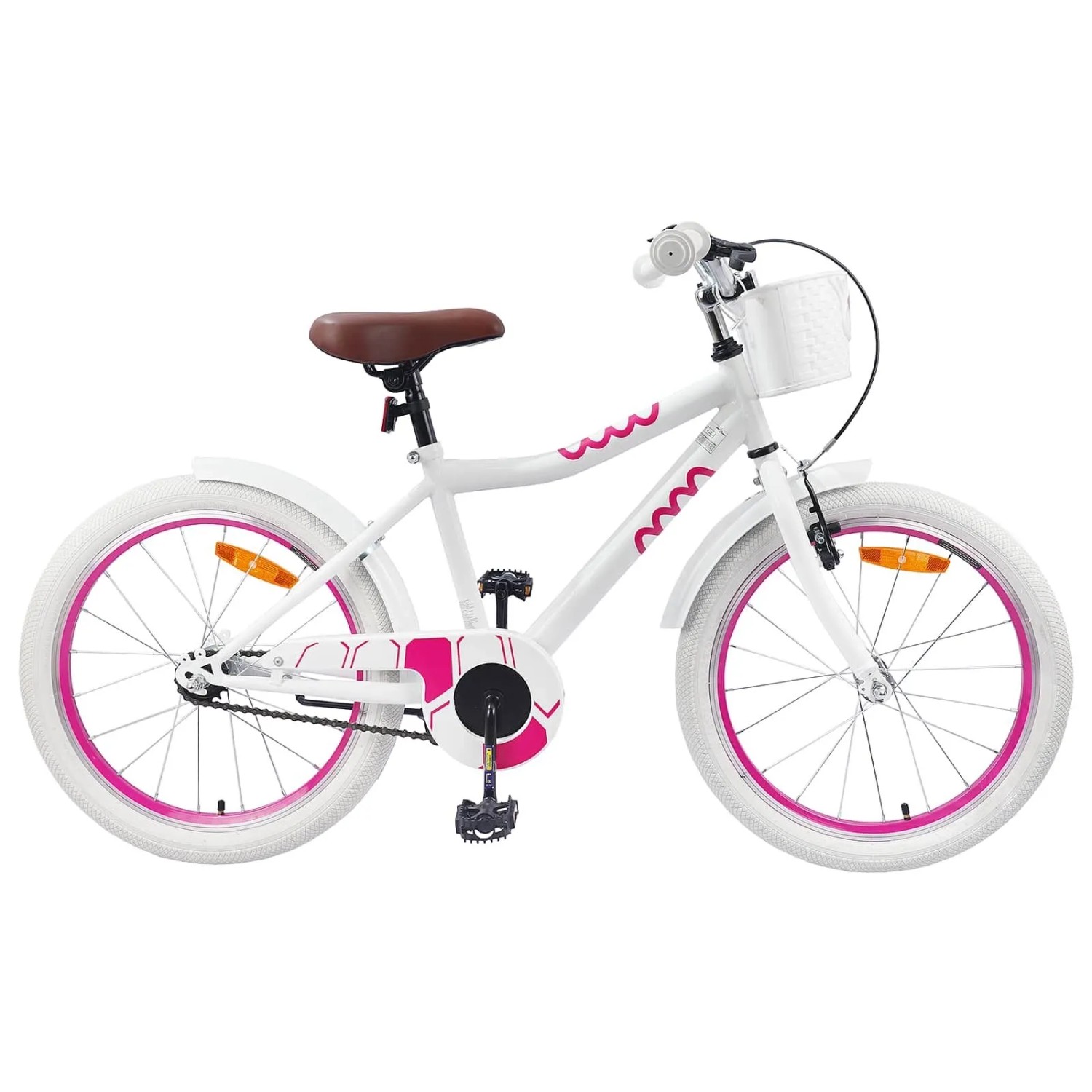vidaXL Kinderfahrrad 18 Zoll für 5-7 Jahre Alt Weiß 42009545