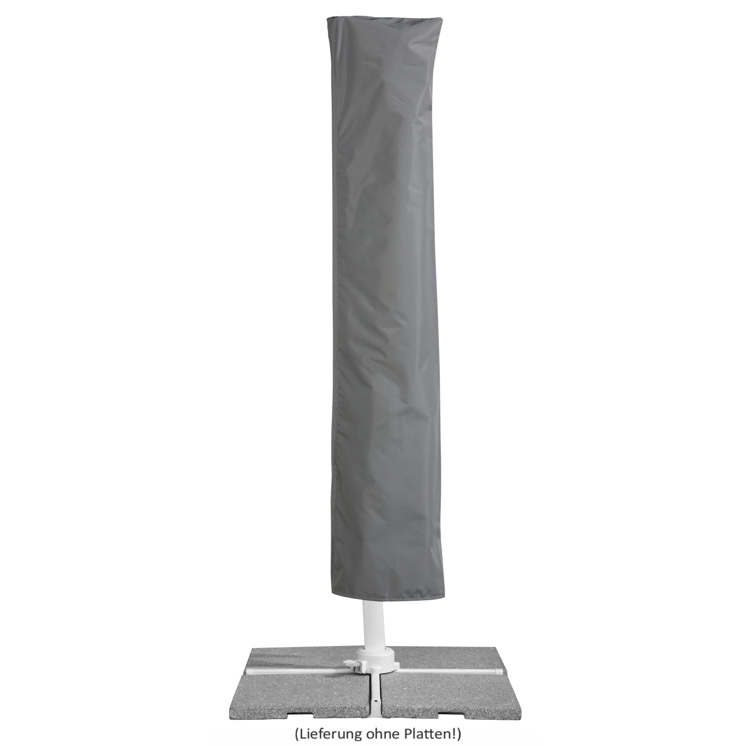 Schneider Ampelschirm Anthrazit, 360x300 cm, mit Schutzhülle. Schirmständer und Platten nicht enthalten.