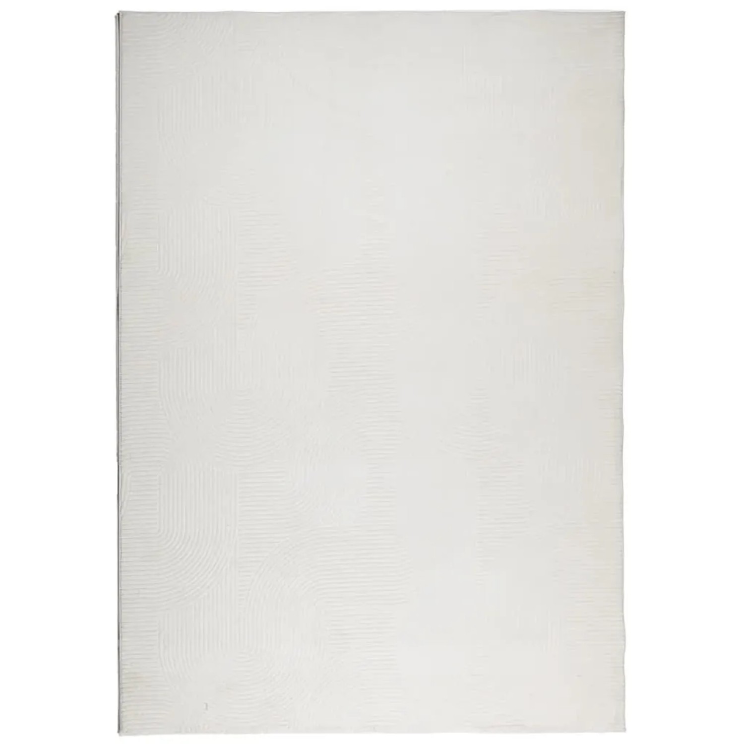 vidaXL Teppich IZA Kurzflor Skandinavischer Look Creme 140x200 cm 375441