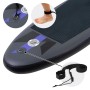 Detailaufnahme: Schwarzes ECD Germany Stand Up Paddle Board mit Sicherheitsleine.