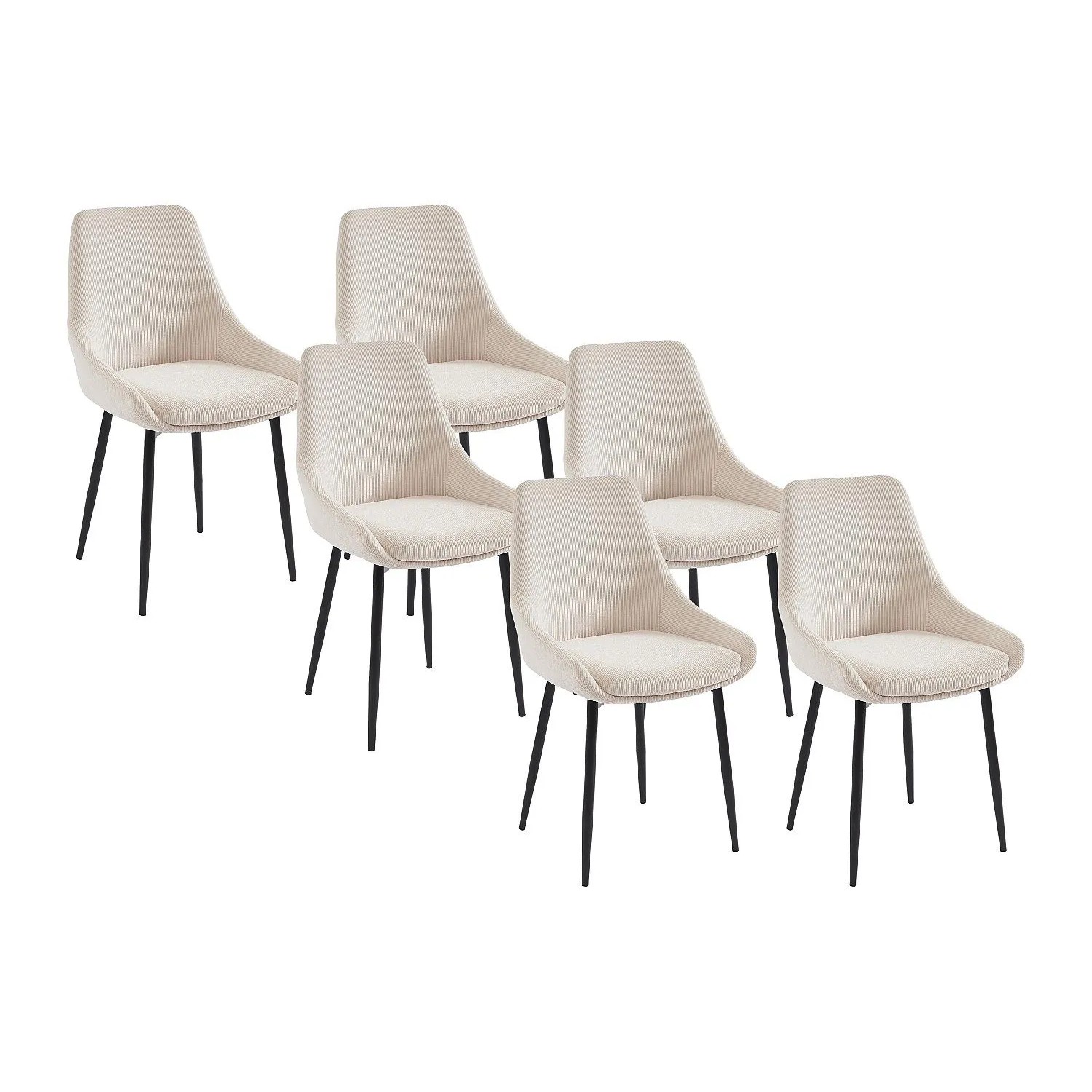Vente-unique Stuhl Masurie Cremefarben 49 cm