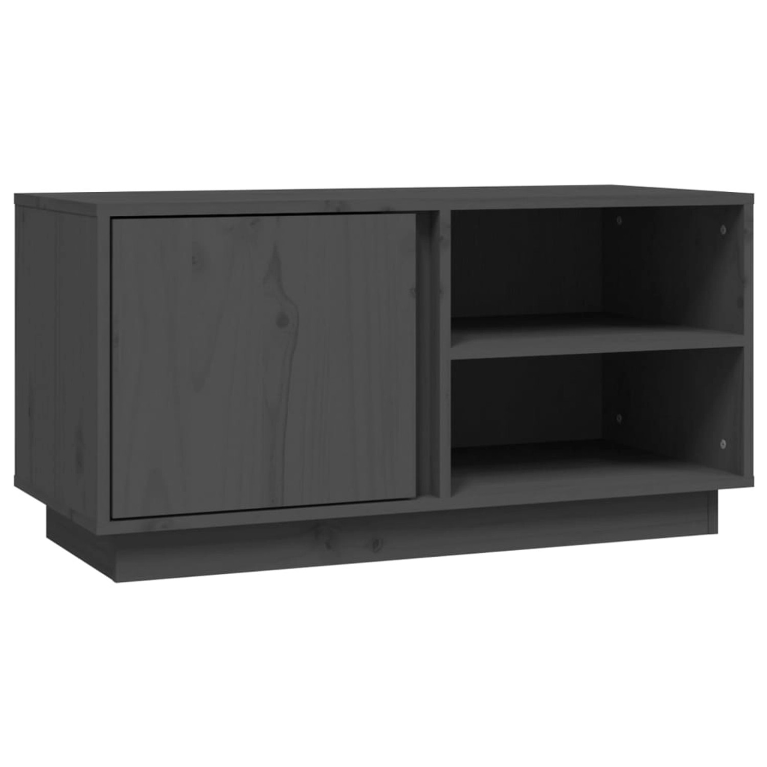 Vidaxl Tv-schrank Grau 80x35x40,5 Cm Massivholz Kiefer günstig online kaufen