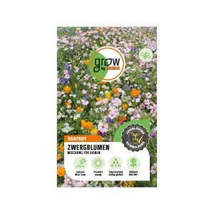 GROW by OBI Zwergblumenmischung für Bienen, ein- und mehrjährige Blumen in vielen Farben.