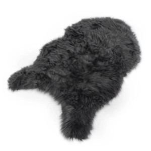 Flauschiges, graues KARAT Kunstfell Nelly, vielseitig einsetzbar als Dekofell.