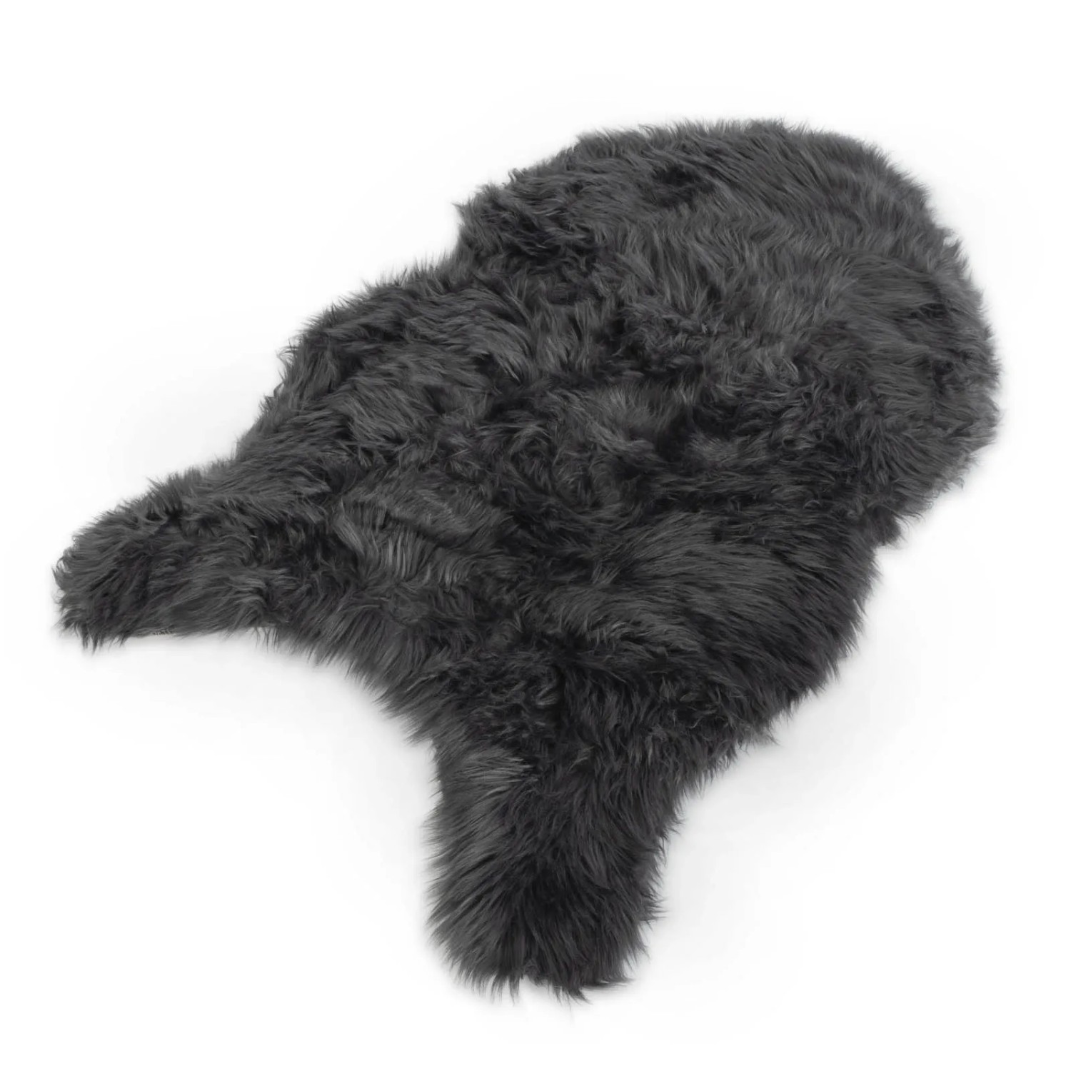 KARAT Kunstfell Nelly Flauschiges Dekofell Individuell Einsetzbar Charcoal Grey