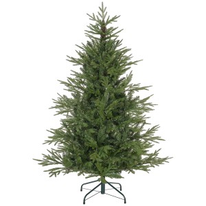 HOMCOM künstlicher Weihnachtsbaum, 150 cm hoch, mit 1724 Spitzen und Metallständer.