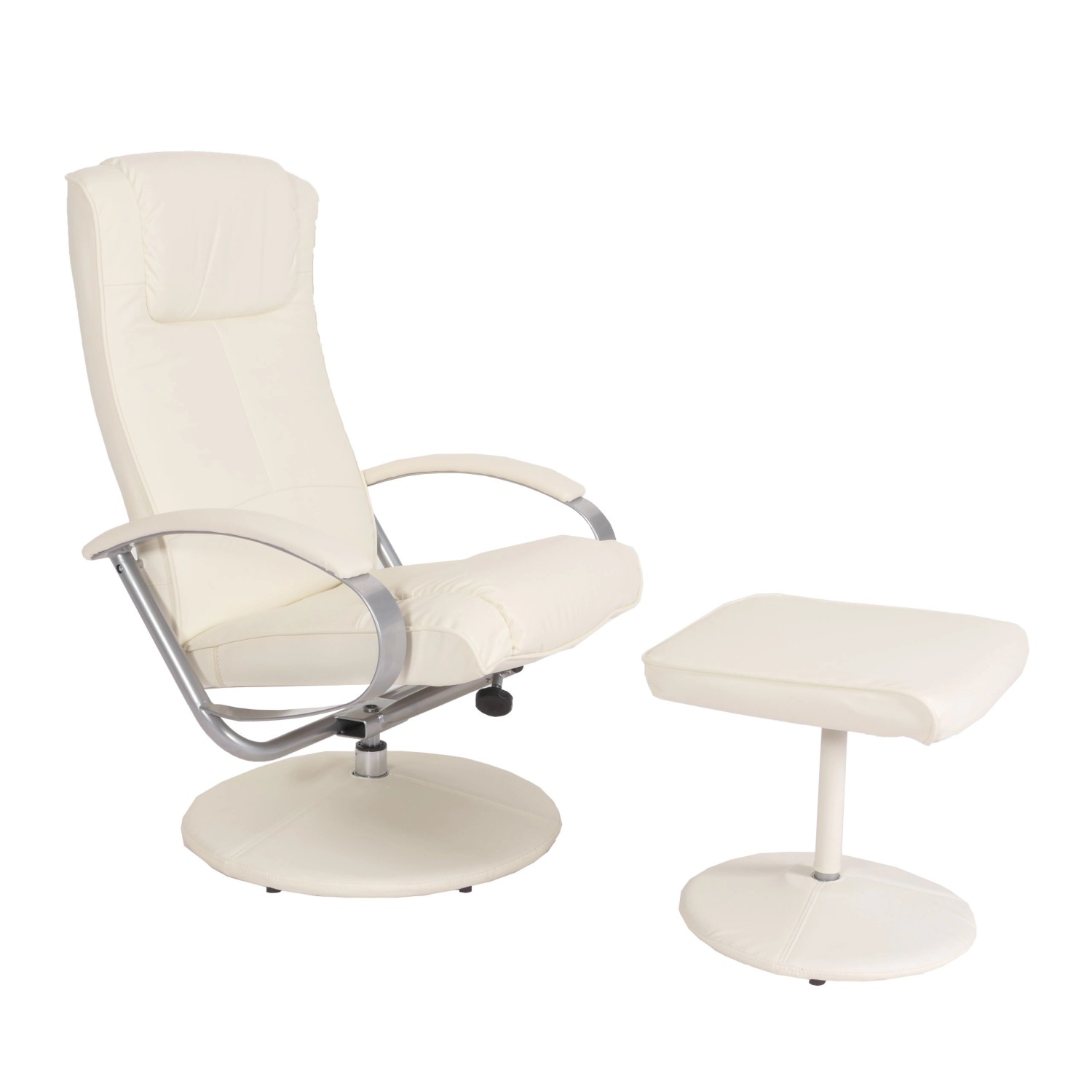 MCW Relaxsessel Siena mit Hocker Creme-Weiß günstig online kaufen