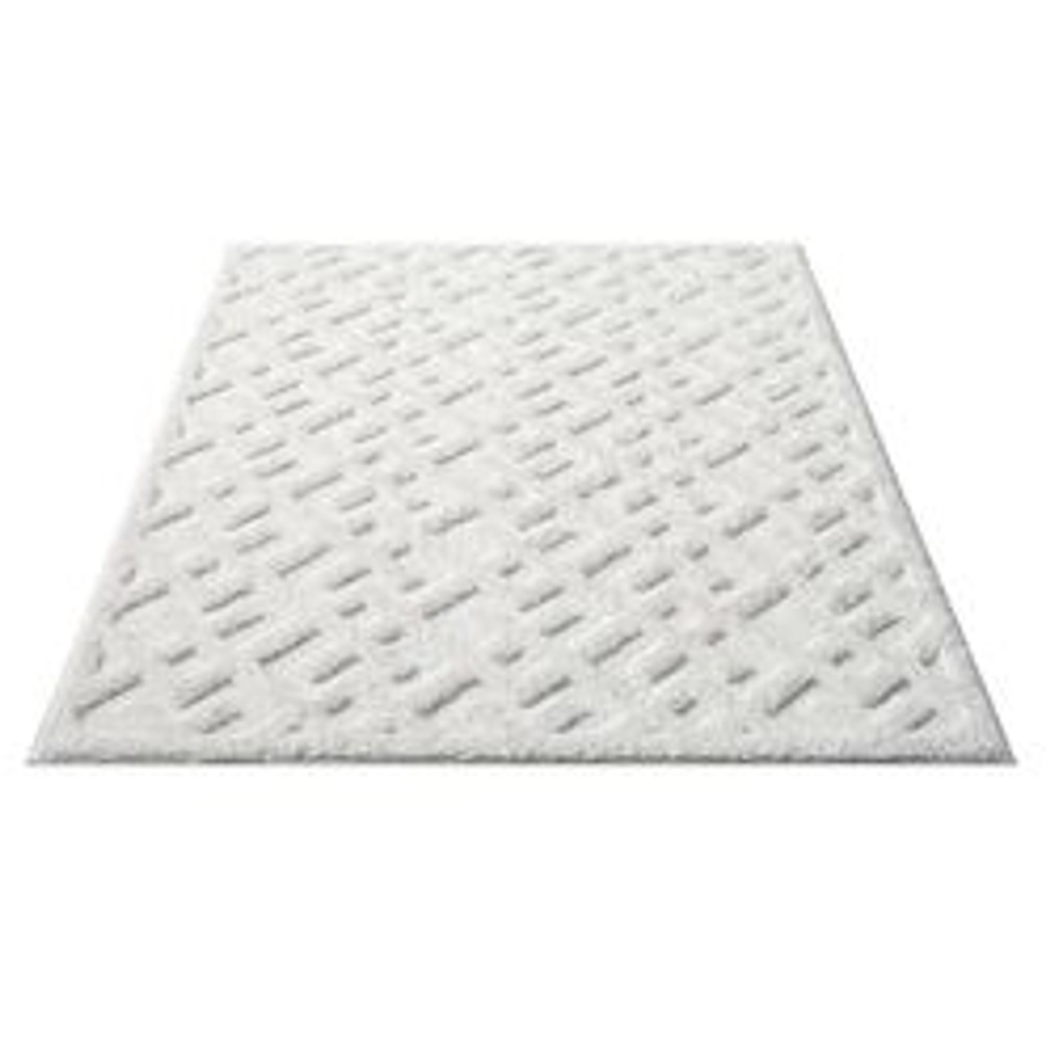 payé Teppich Nara-737 Hochflor 160x230 cm Pastell-Creme Rautenmuster günstig online kaufen