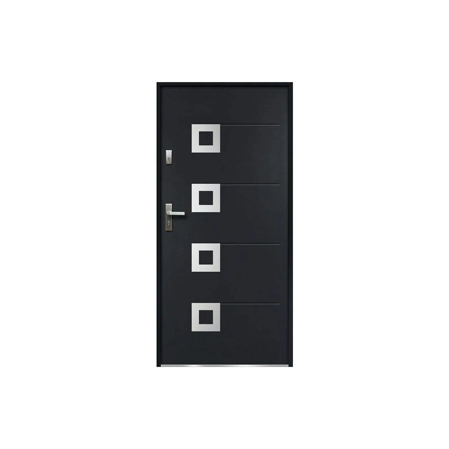 Vente-unique Haustür Tifana Anthrazitgrau 95 cm