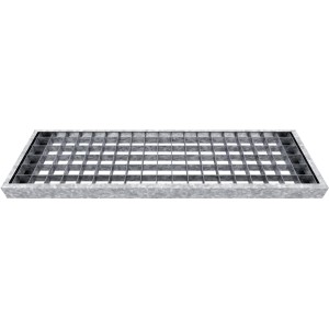 Dolle Gitterroststufe 100 cm für Außentreppe Gardentop, Stahl verzinkt, robust und rutschhemmend.