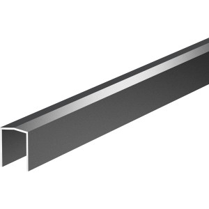 ZacAlu Abschlussleiste, anthrazit, für 45°-Zaunelement Alupanel. Zubehör für Zaunbau.