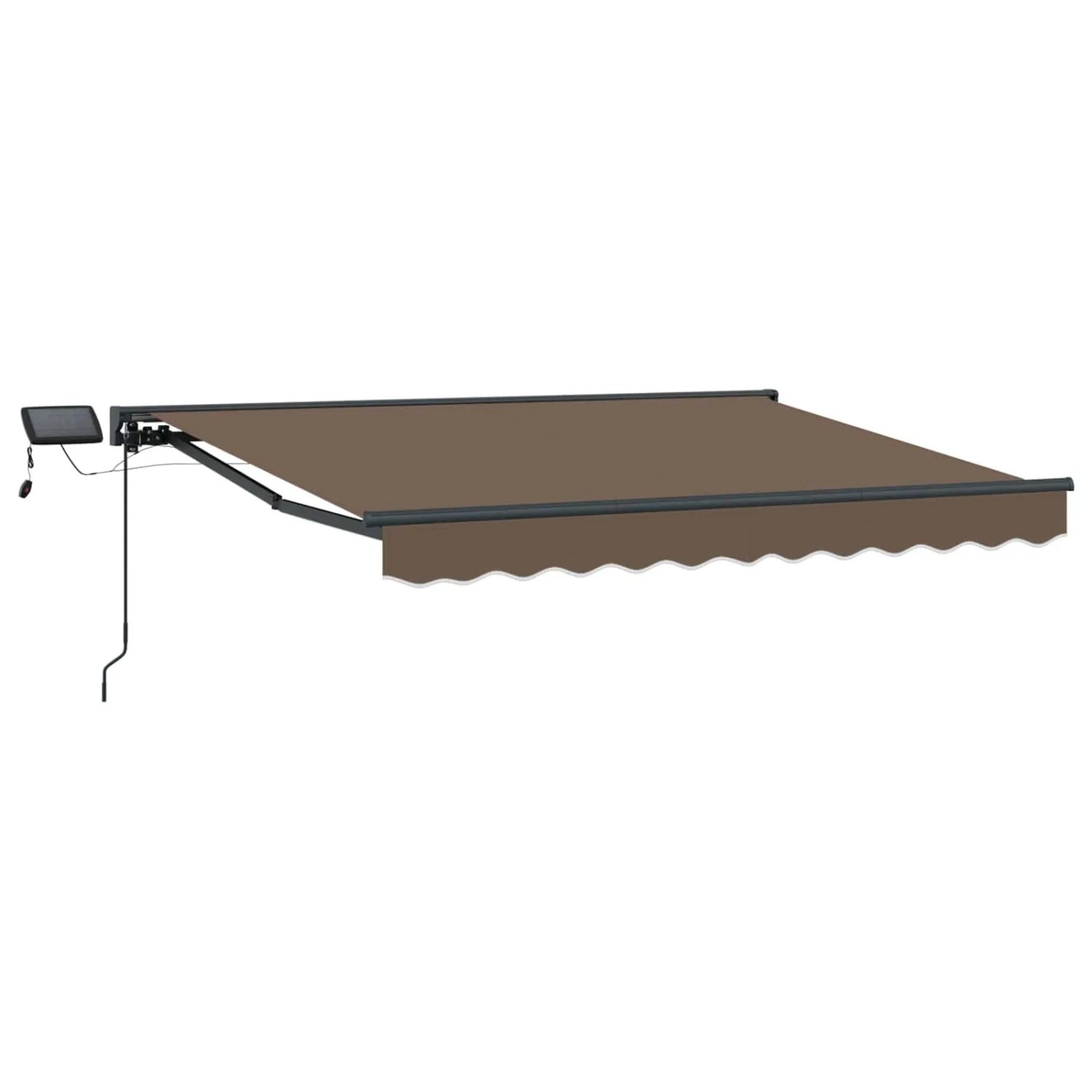 vidaXL Manueller Markisenrahmen mit LEDs Taupe 3,5 x 2 m 3425729