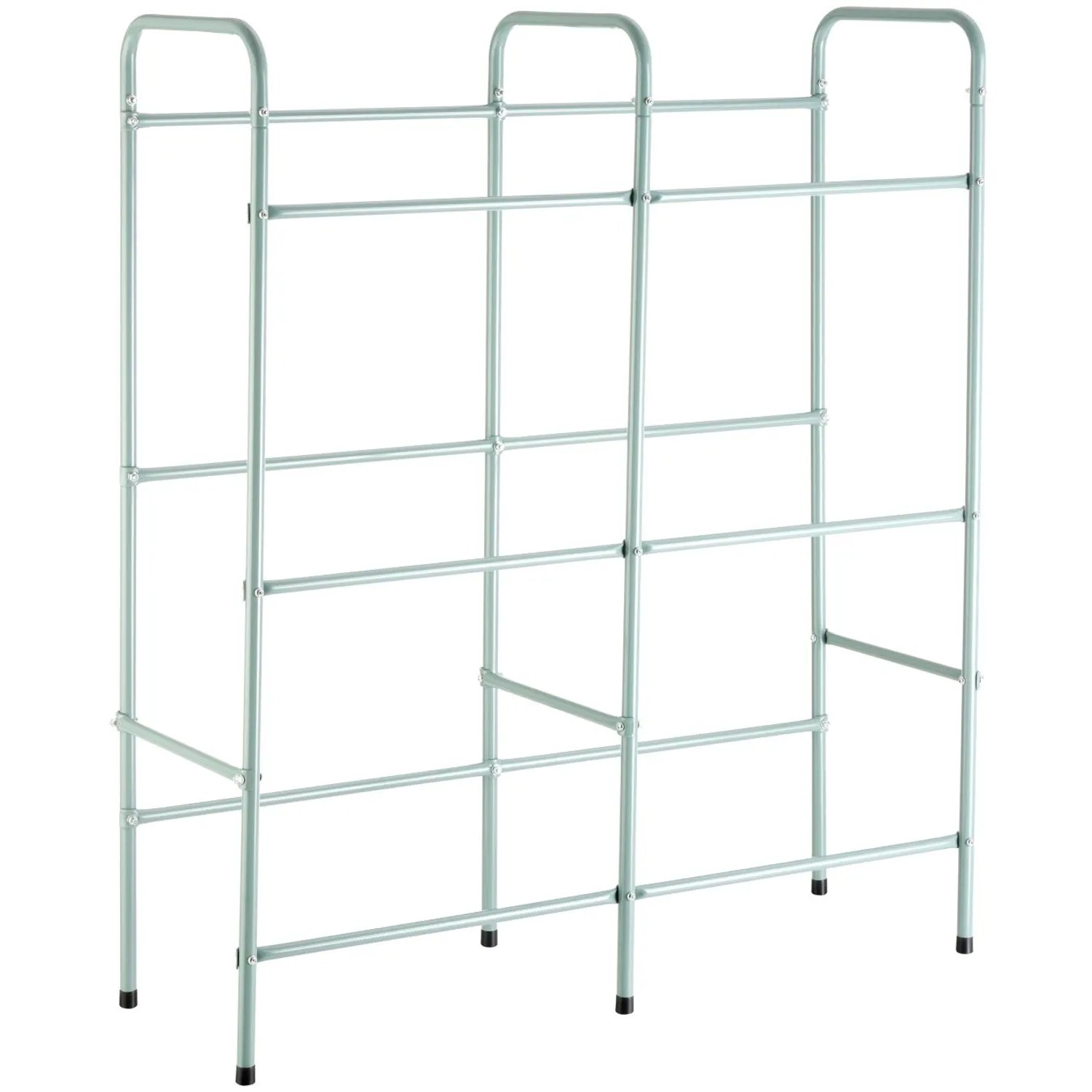 Tectake Getränkekistenregal  Aus Stahl Für 6 Kisten  96 x 33 x 116 cm Grau