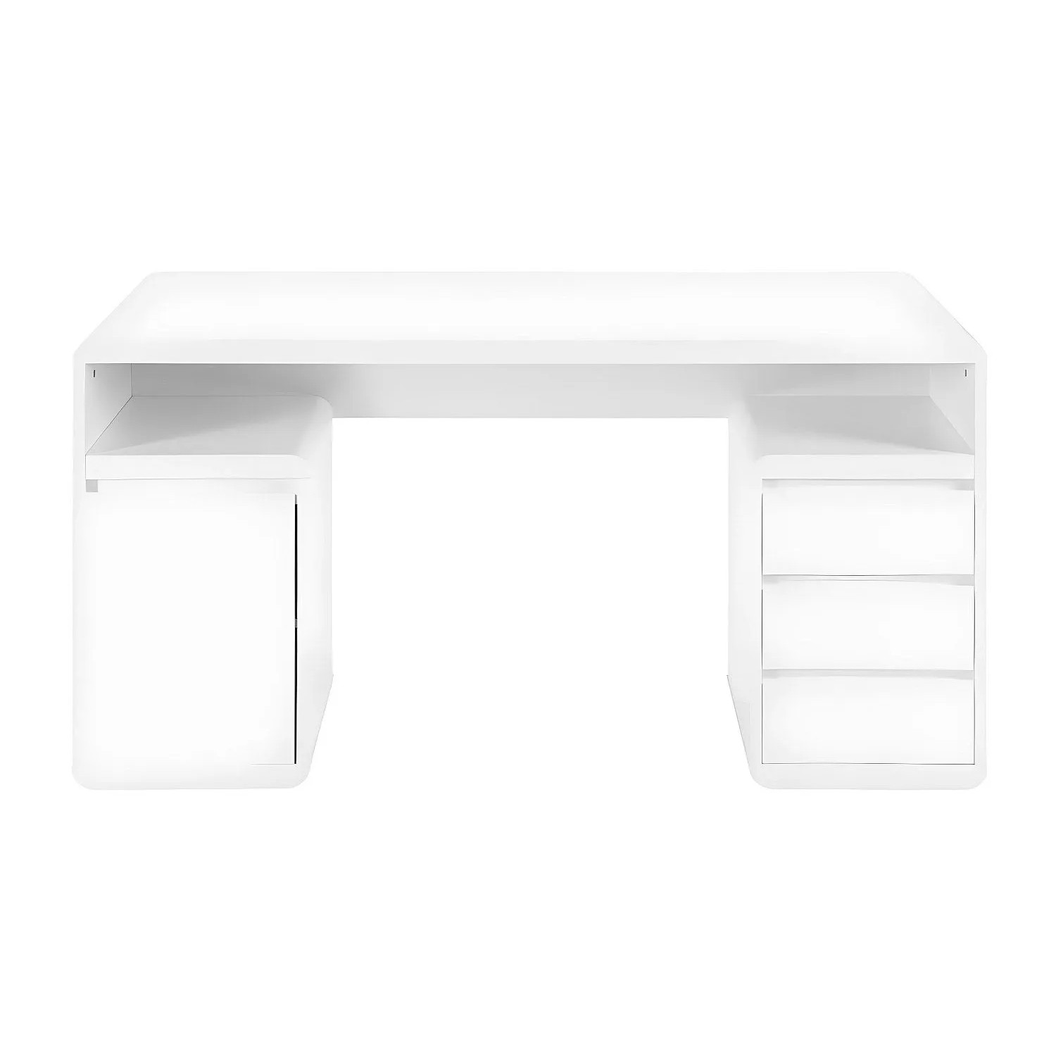 Vente-unique Schreibtisch Serguei Weiß 140 cm