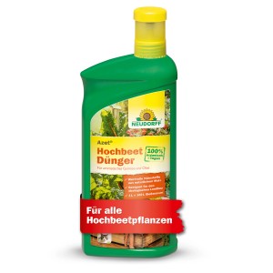 Neudorff Azet Hochbeetdünger 1 l Flasche für aromatische Ernte im Hochbeet.