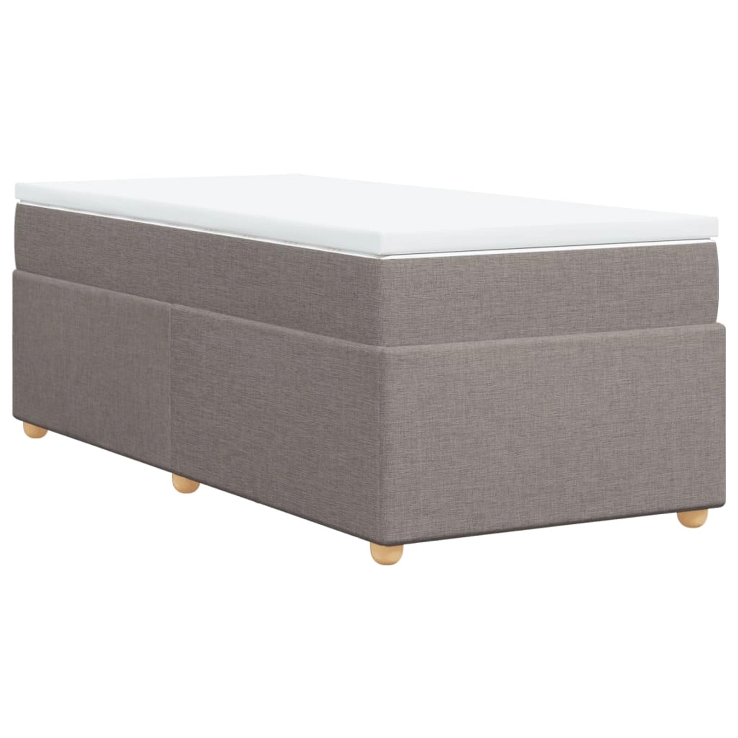 vidaXL Boxspringbett mit Matratze Taupe 100x200 cm Stoff 3285356 günstig online kaufen
