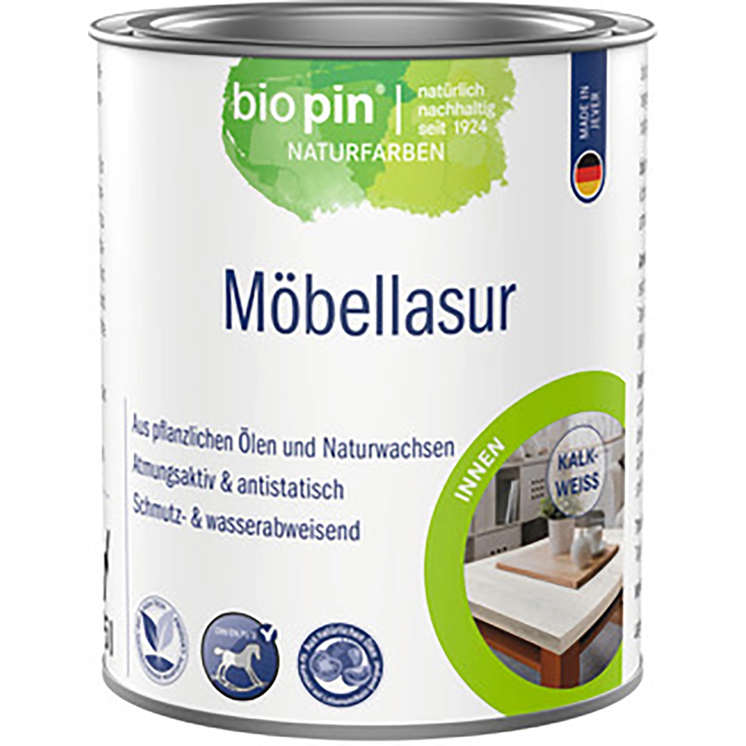 biopin Möbellasur kalkweiß 0,375 l
