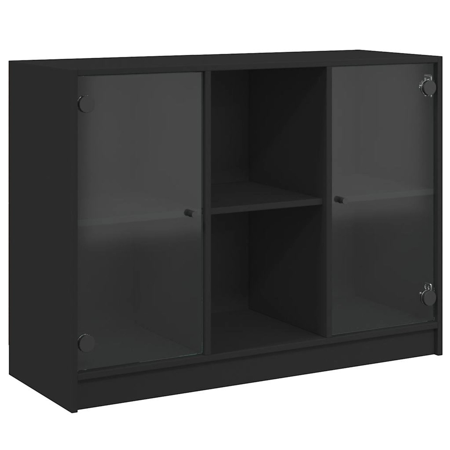 vidaXL Sideboard Schwarz 102x37x75,5 cm Holzwerkstoff 3295872 günstig online kaufen