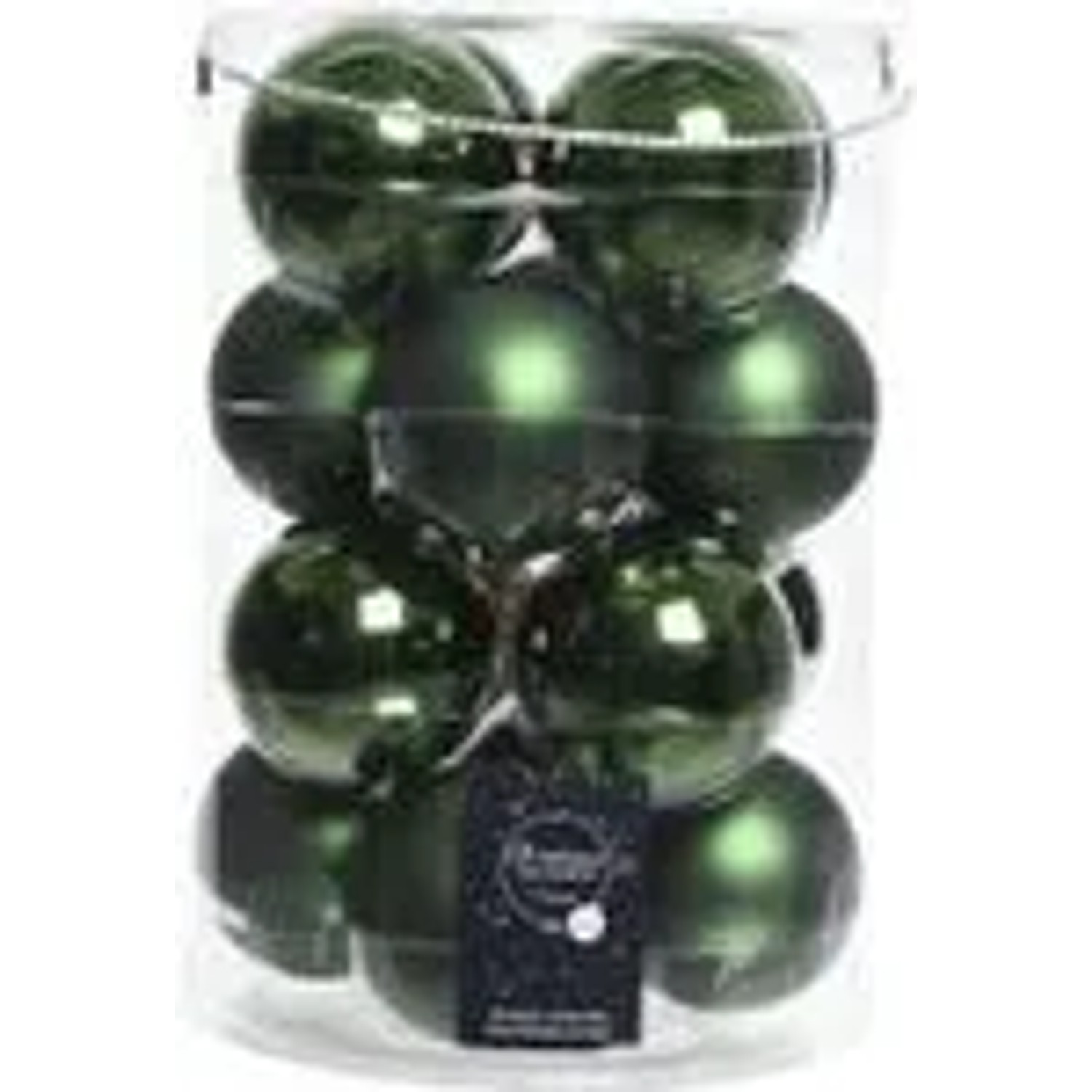 Kaemingk Weihnachtsbaumkugeln Glas  8 cm 16 Stueck Gruen