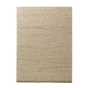 Beiger Shaggy Teppich Barcelona, Hochflor Wohnteppich nach Maß, 100x250 cm.