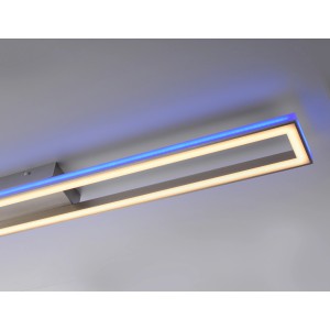 Moderne Paul Neuhaus Deckenleuchte Helix aus Aluminium mit RGB und CCT Licht.