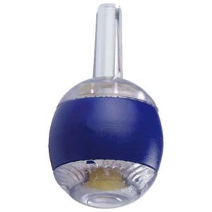 Runder HOBBY Aqua Control Ausströmer, blau-transparent, aus Kunststoff, mit Sicherheitsventil für Aquarien.