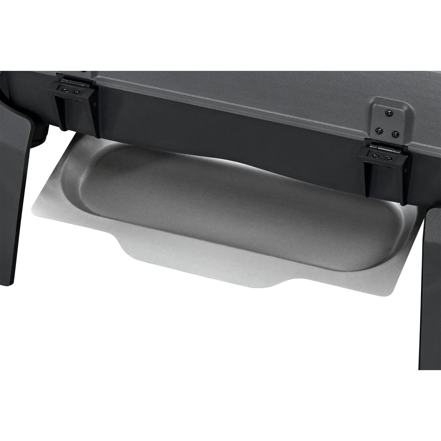 Detailaufnahme: Fettauffangschale des Enders Urban II Gasgrills.