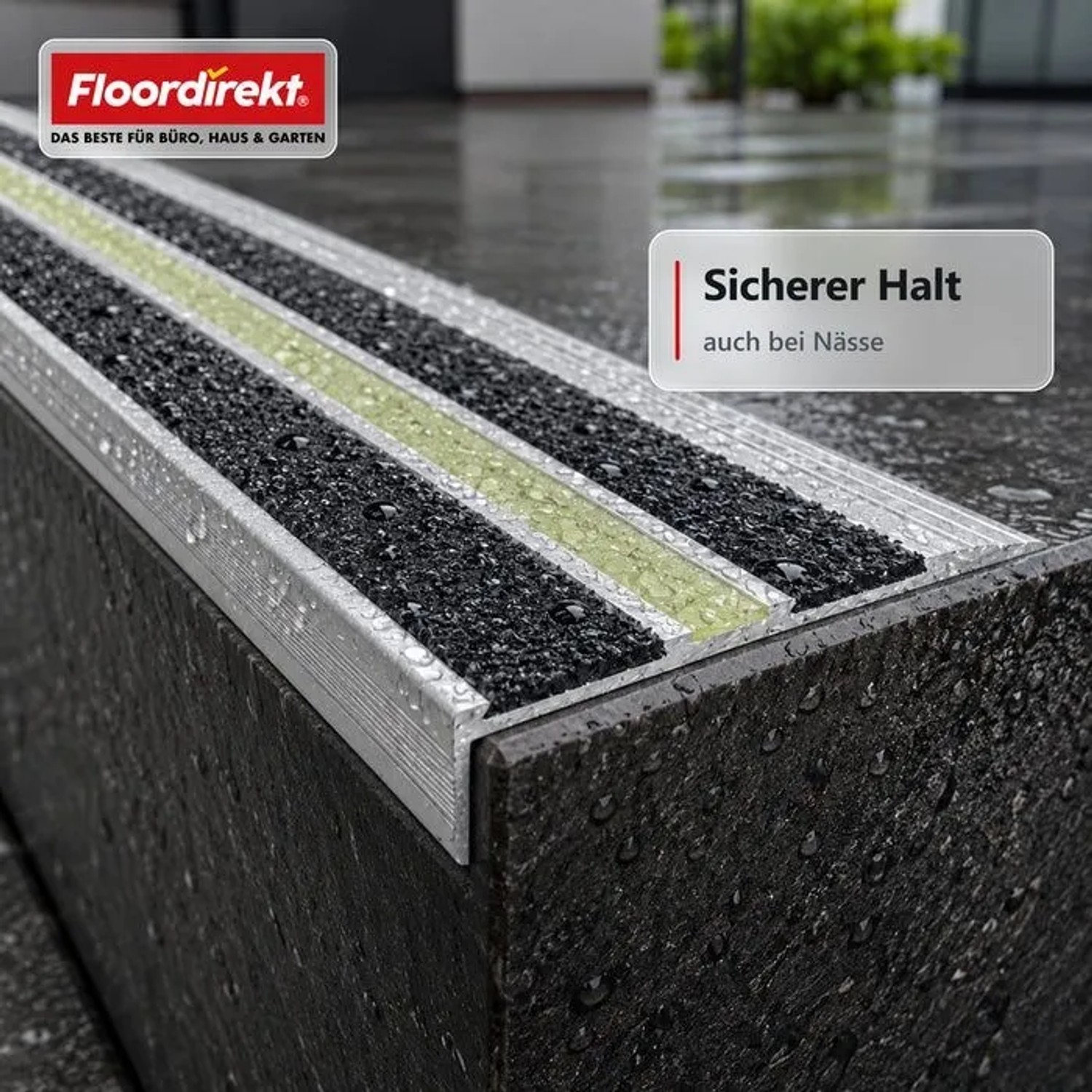 Floordirekt Treppenkantenprofil Aura Aluminium Anti-Rutsch-Profil Fluoreszierend 134 cm_7