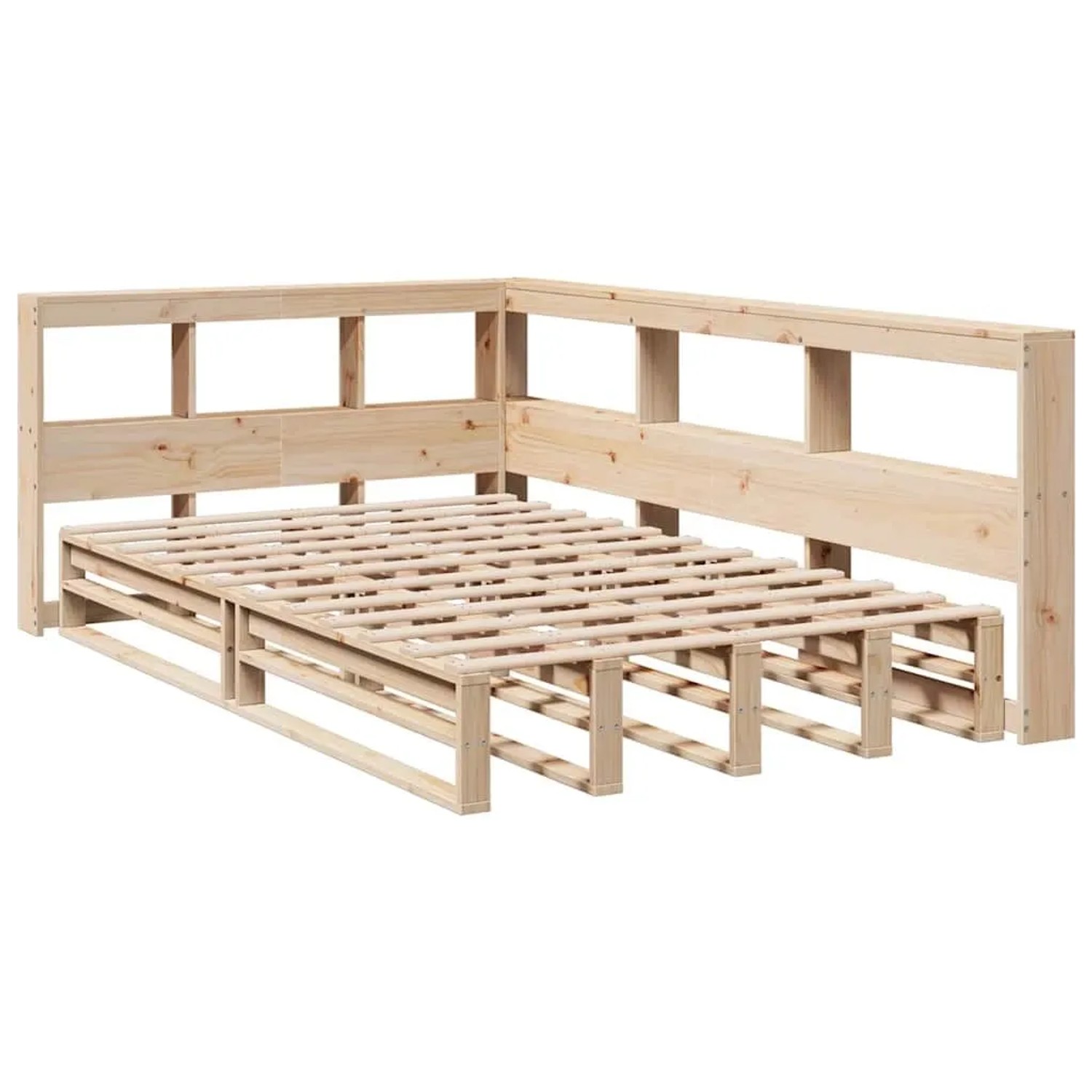 vidaXL Bücherregalbett ohne Matratze 120x200 cm Massivholz Kiefer 3324502 günstig online kaufen