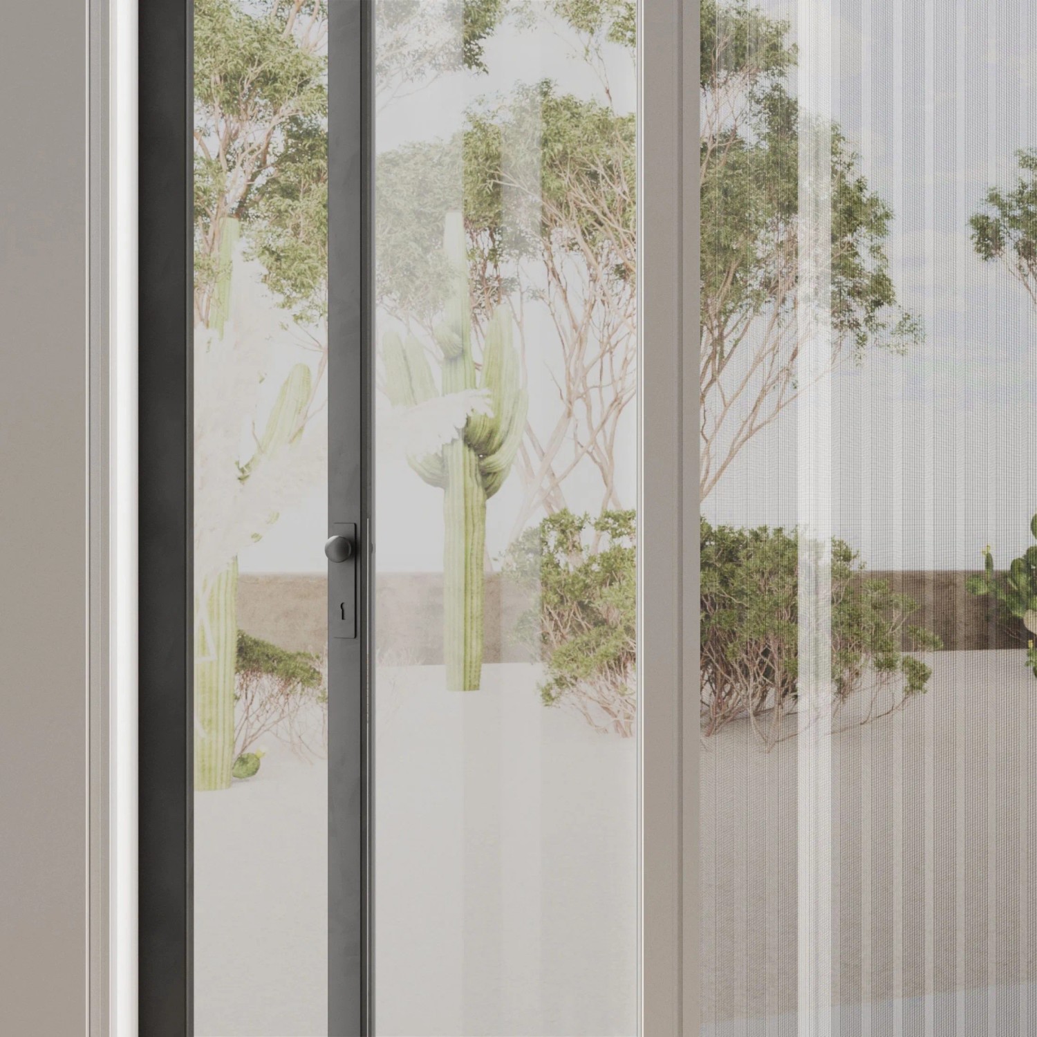 Weiße Insektenschutztür Plissee von Cocoon Home Concepts für Standardtüren.