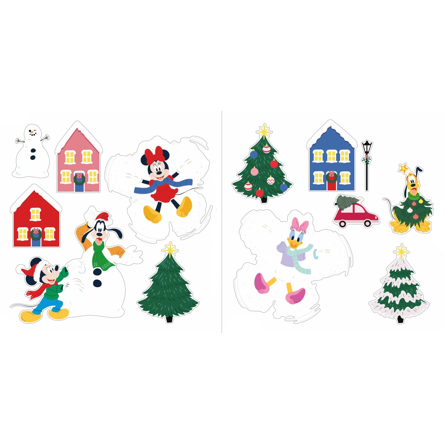 Komar Fenstersticker-Set Mickey Mouse Joyful 30 cm x 30 cm 13 Stück