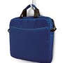 Blauer Laptop Tasche hängt an Command Designer Klebehaken, 6er Set.