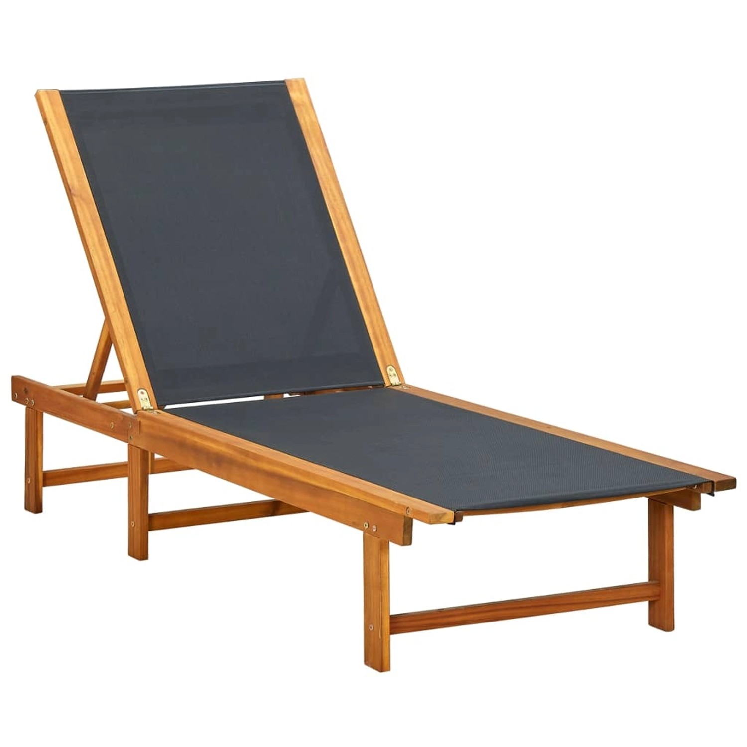 vidaXL Sonnenliege Massivholz Akazie und Textilene 41745