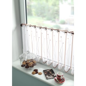 Gardinia Holz-Träger für Vitragestange Montana, Kiefer Natur, zur Befestigung am Fenster.