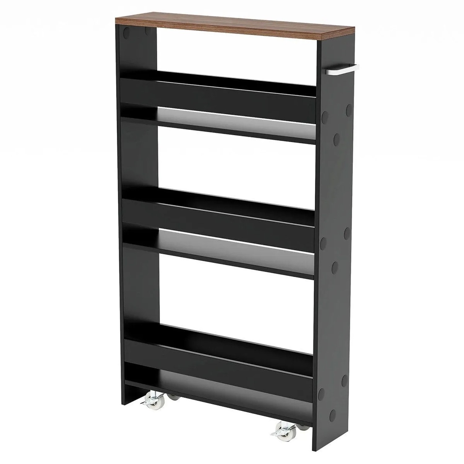 Costway 4 Etagen Küchenwagen Badregal Vintagebraun 47.5 x 13 x 80.5 cm günstig online kaufen