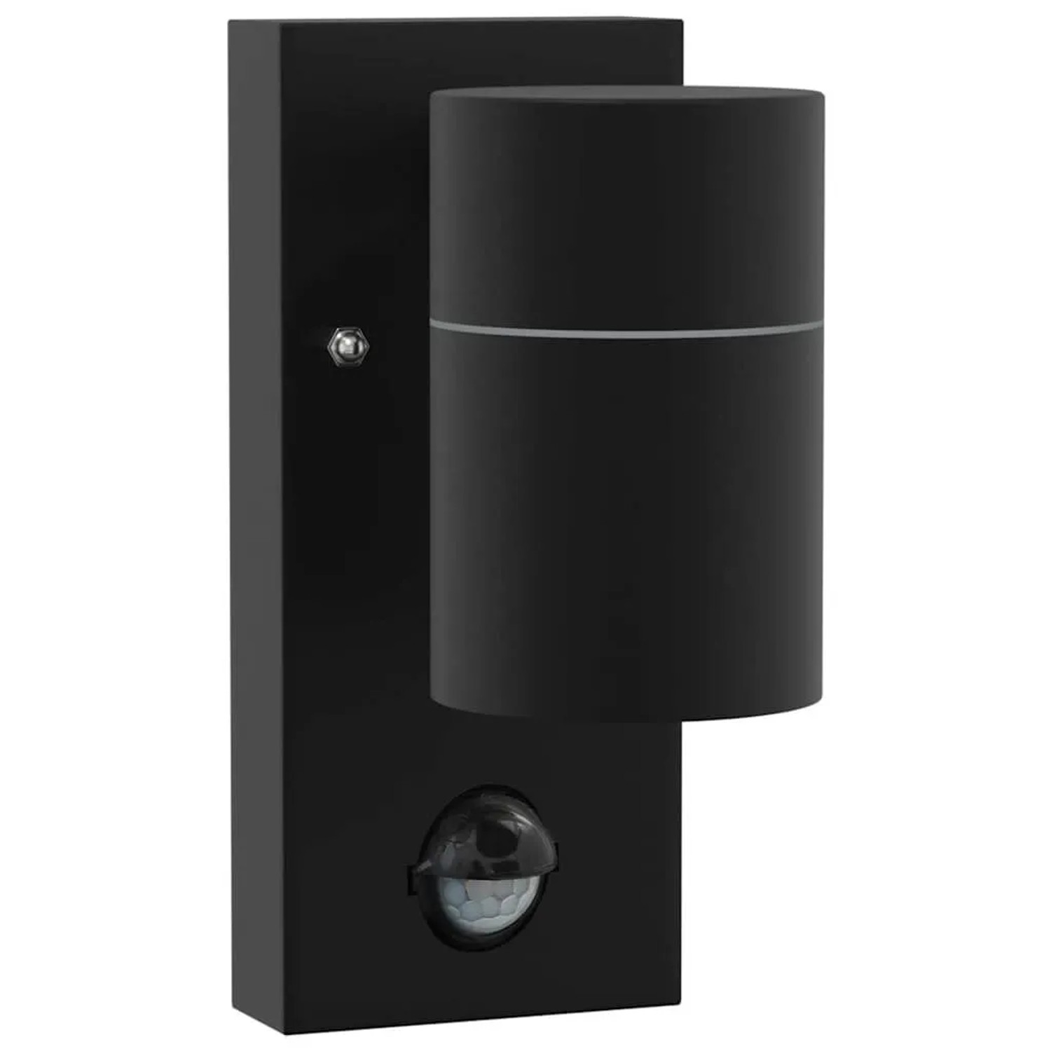 vidaXL Außenwandleuchte Schwarz 6,5 x 10,5 x 16 cm Edelstahl und Glas 4005989