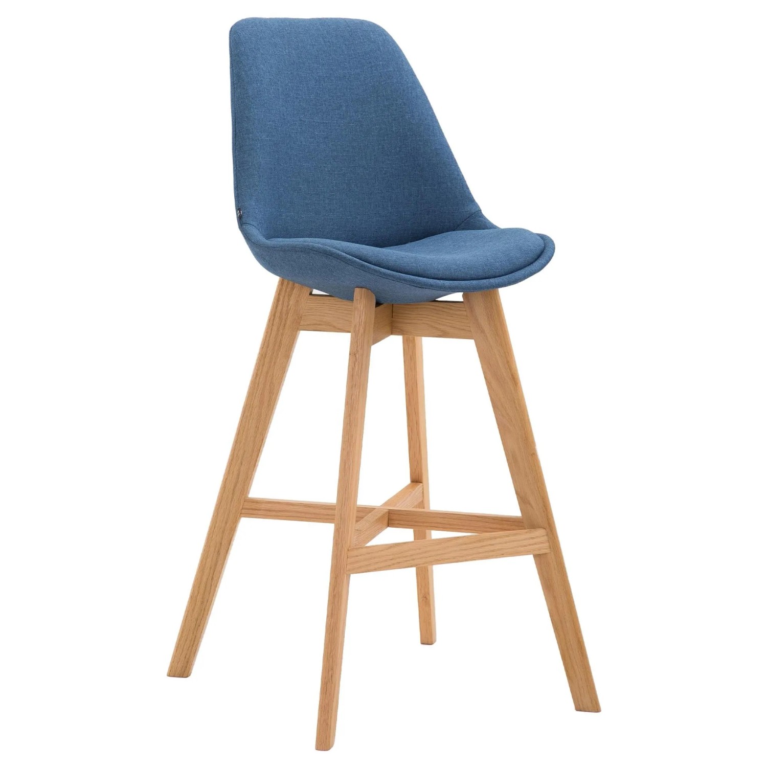 DELUKE Barhocker DUMIR Stoff Blau 48x56x112cm Barstuhl Mit Lehne Tresenhocker Tresenstuhl